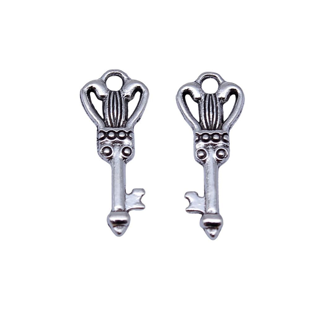 Simple Skeleton Key Charms Multi Color Alloy Pendants For Vintage Themed Jewelry