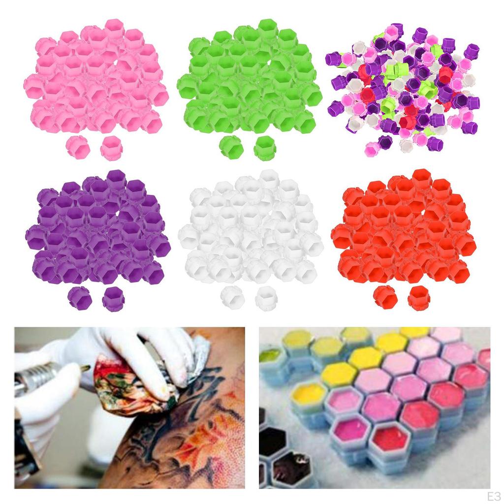 200 Cups Honeycomb Pigment Holder Permanent Makeup Supplies