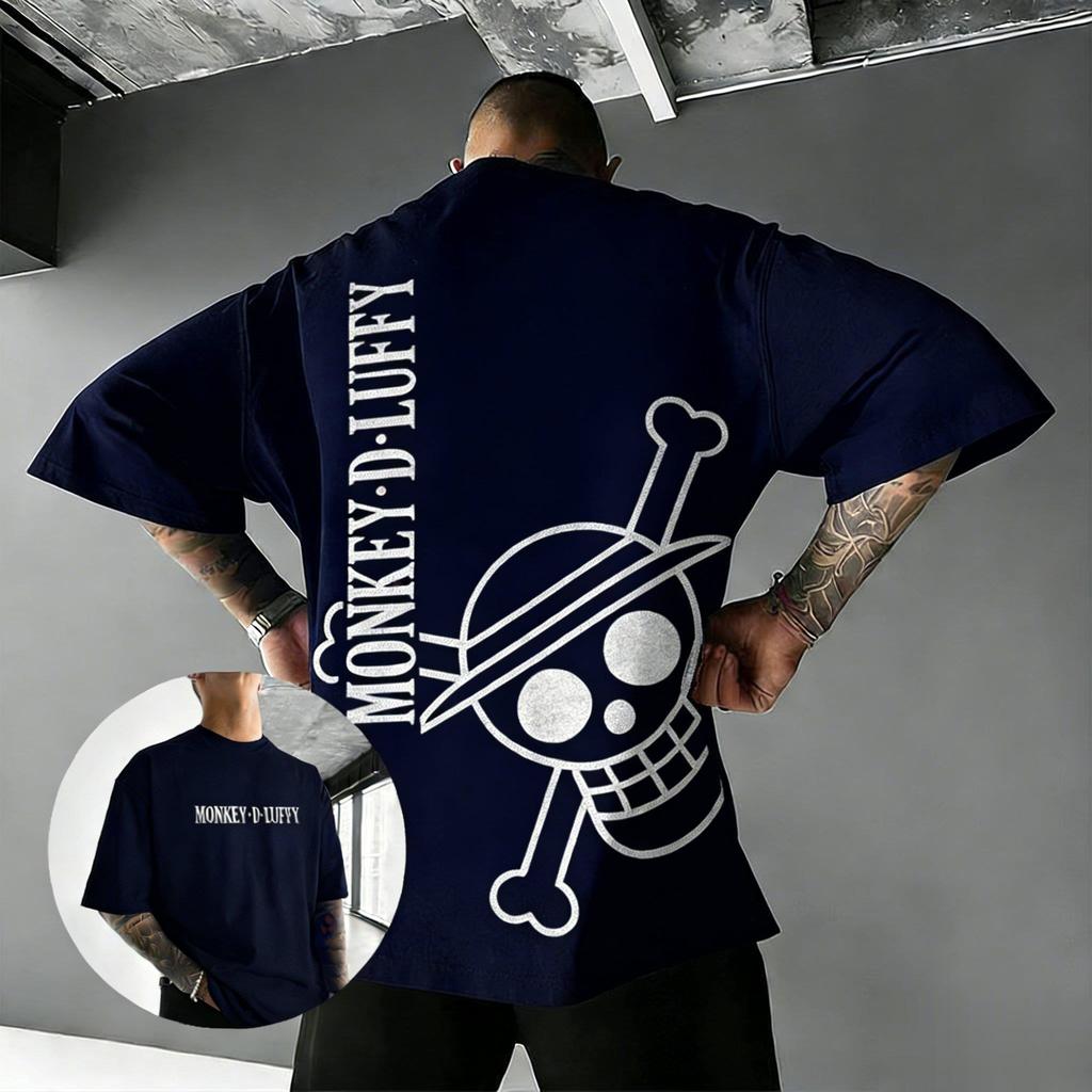Oversized Vintage One Piece Anime Grafisch T-shirt Mannen Vrouwen Katoenen Top met Korte Mouwen 2026 Zomer Casual Streetwear Y2k Kleding