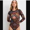 Costume da bagno intero da donna sexy senza schiena a maniche lunghe