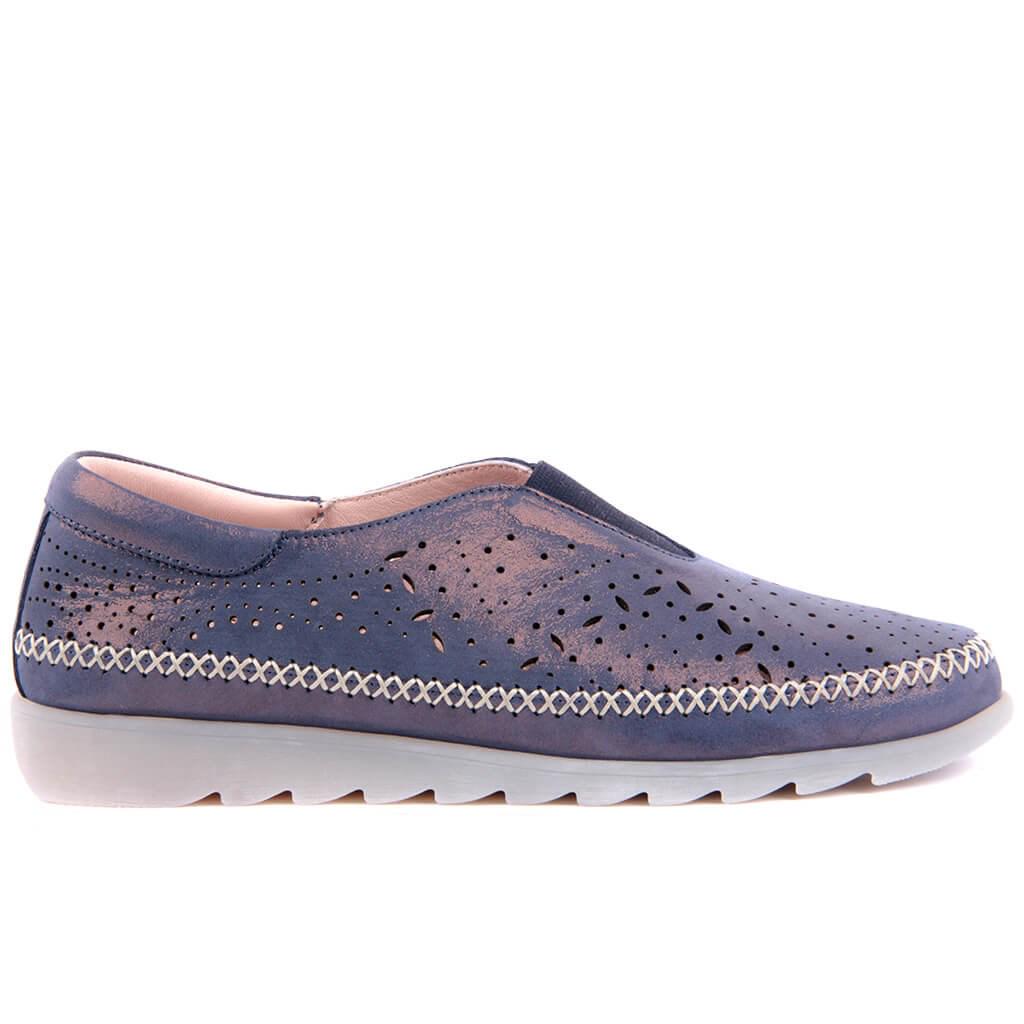 

Sail Lakers - синяя кожаная женская повседневная обувь