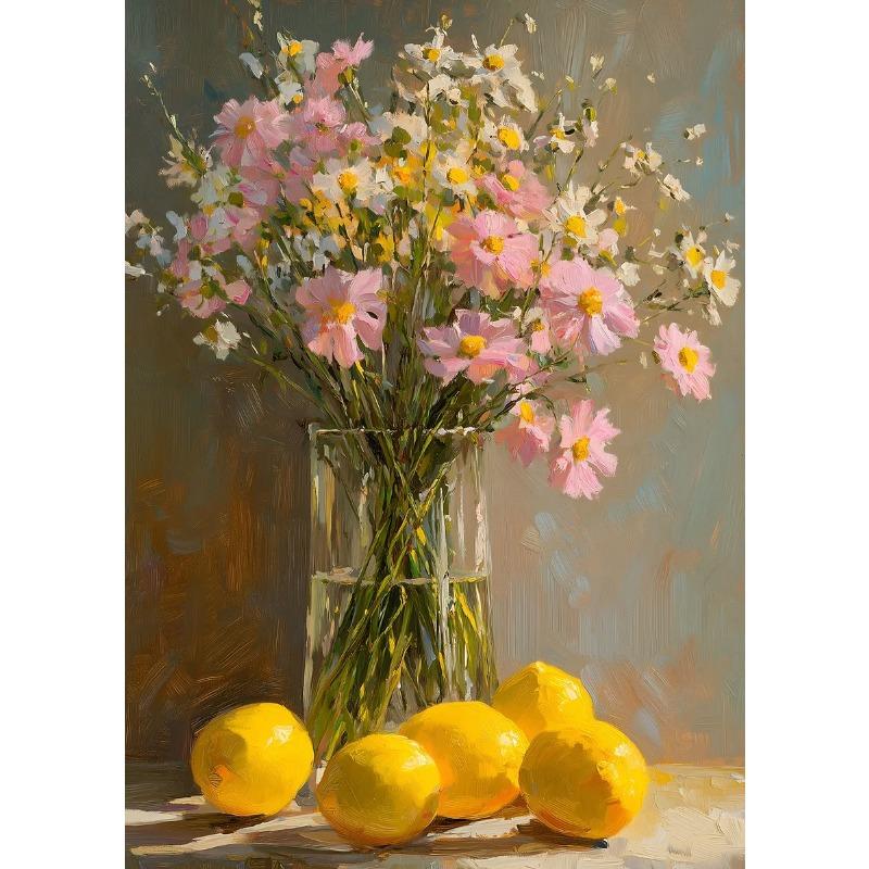 Exquisite Beautiful Oil Painting Flower Rose Winter Jasmine Sunflower Poster Canvas Prints Wall Painting Living Room Home Decor
