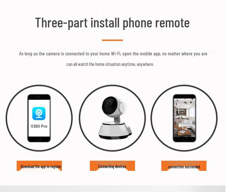 V380 Pro Smart HD Indoor WiFi Camera for Remote Monitoring.