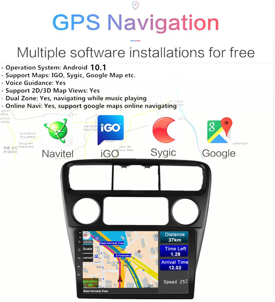 9" Radio Samochodowe Android 10.1 Odtwarzacz Nawigacji GPS Dla Honda Accord 1998-02