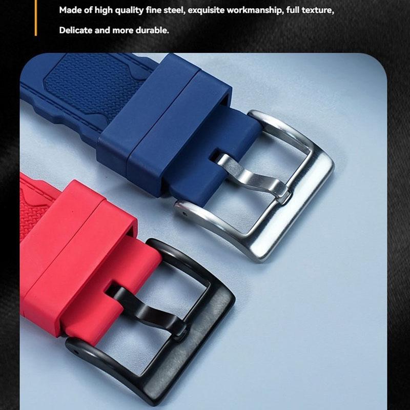 20mm 22mm FKM Rubber Watchband for Omega Panerai Tudor Tissot Seiko IWC Watch Rubber Wristband Waterproof Fluororubber Strap