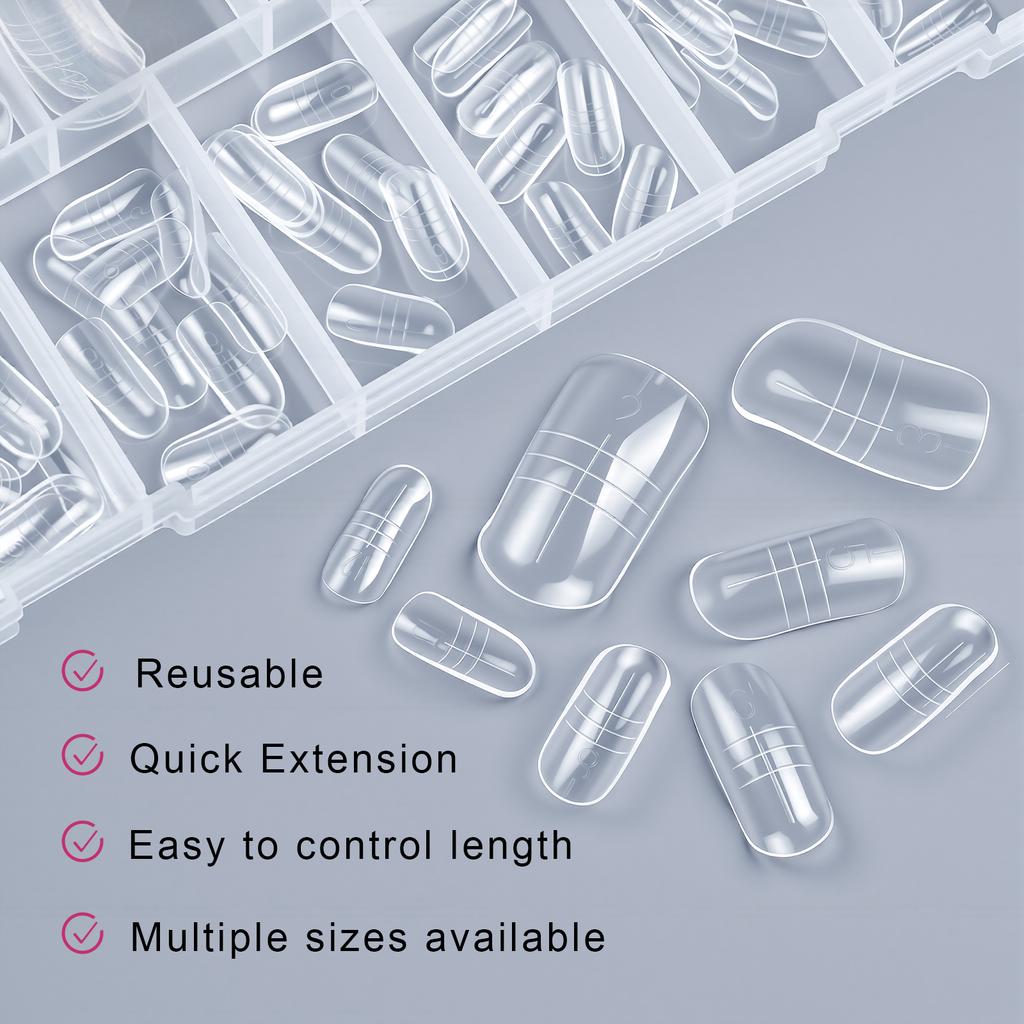 New 160pcs Claw Dual Nail Form False Nail Tips Quick Building Gel Molds Full Cover Fingertips Forms Nails Extension Supplies