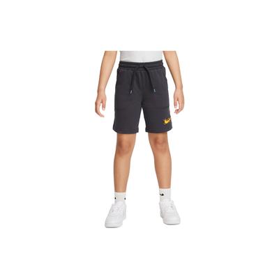 Sportswear Coral Reef Logo Embroidered Drawstring Straight Leg Shorts Kids Shorts Iron-Black FQ0830-015