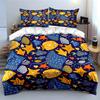 Colorful Ocean-Themed Patterned Set Exquisite Three-Piece Bedding Set Gift For Kids And Adults
