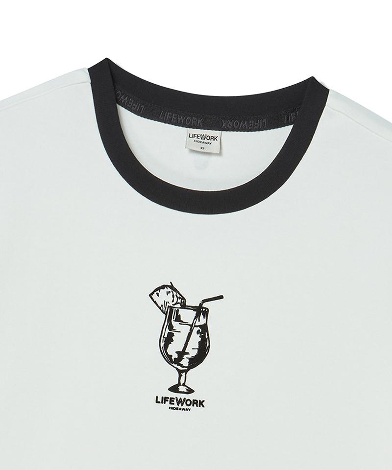 LIFEWORK Women'S) Cocktail Ringer Crop Short Sleeve T-Shirt
