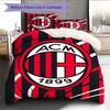 AC Milan logo  Pattern Bedding Quilt Set Quilt Cover Pillowcase Home Decoration Birthday Gift (1 * duvet cover + 2 * pillowcase, without core)