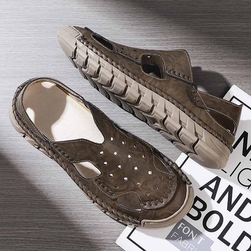 Fashion New Summer Outdoor Sandals for Men Luxury Brand Beach Shoes Anti-Slip Man Hiking Sandals Hollow Out Shoes Quick Dry Mens Sandaly