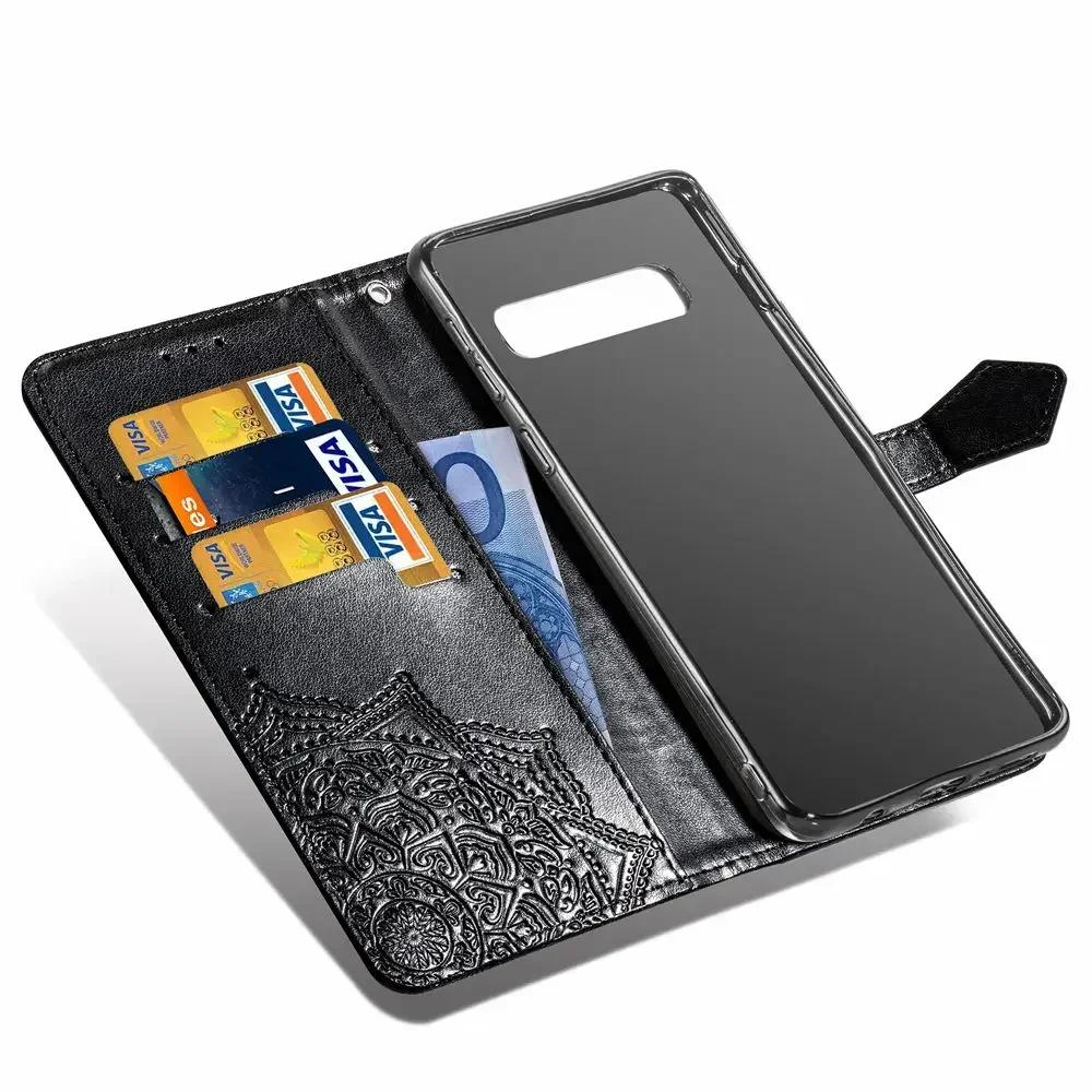 S25 S26 Ultra Leather Case For Samsung Galaxy S26 S25 Edge S24 S23 S22 S21 S20 FE Ultra Plus Card Slot Flip Book Case Back Cover