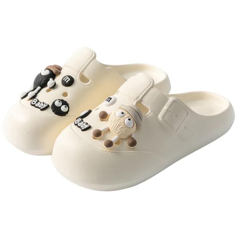 Fashion 2025 New Baotou Slippers Summer Women Indoor Anti Slip Women Shoes Anti Odor Fashionable Breathable Sandals Summer Women Shoes