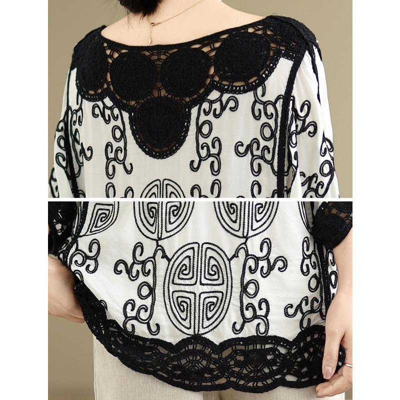 DIMANAF 2025 Summer Plus Size Women Bat Vintage T-Shirt Basic New Fashion Tops Tees Casual Loose Tees