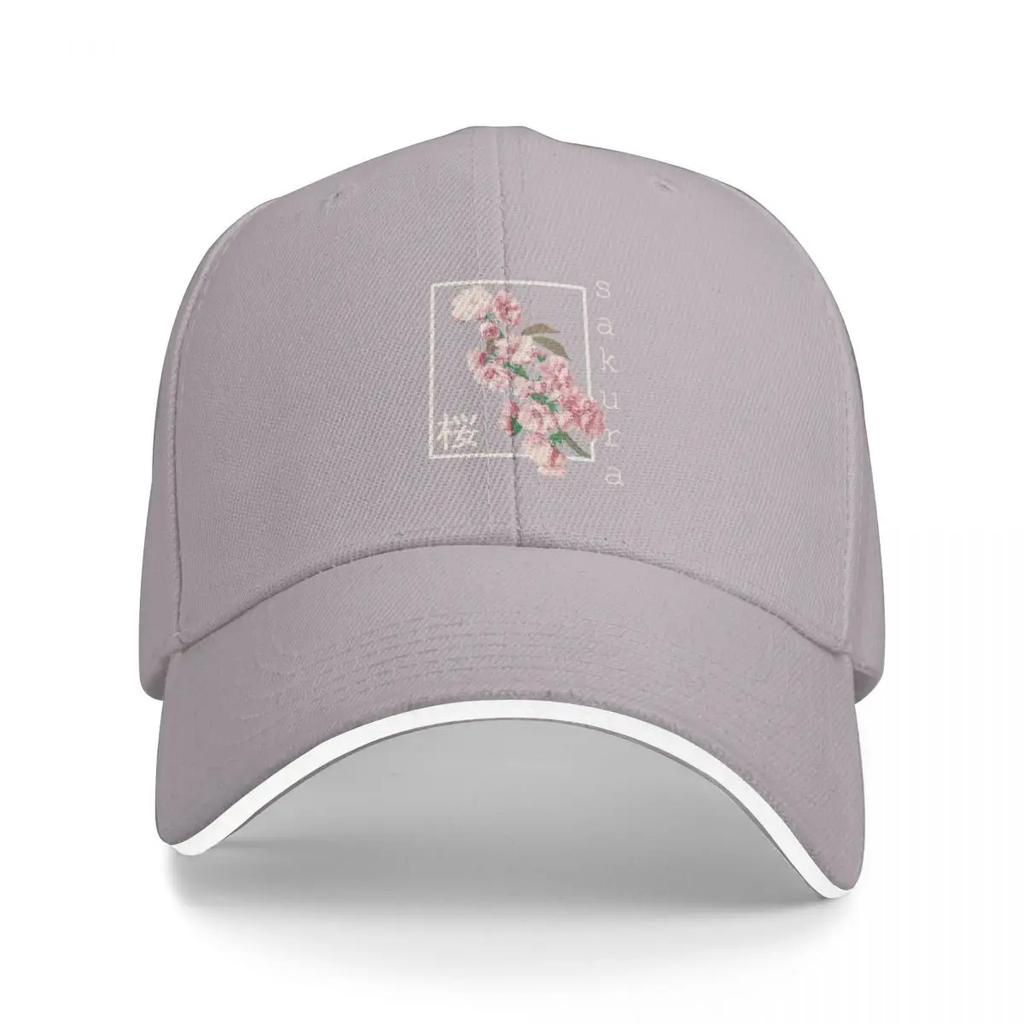Cherry Blossom Graphic Vintage Japanese Sakura Kanji Aesthetic Baseball Cap Golf Hat Sun  For Children Women's 2025 Unisex's