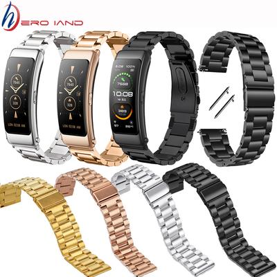Curea de ceas de 16 mm pentru HUAWEI TalkBand B6 B3 Curea de ceas înlocuibilă Brățară din oțel inoxidabil Curea de ceas inteligent pentru Huawei B3 B6