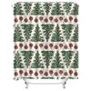 TU Elegant Christmas Shower Curtain Festive Holiday Forest Trees Backdrop Waterproof Decor