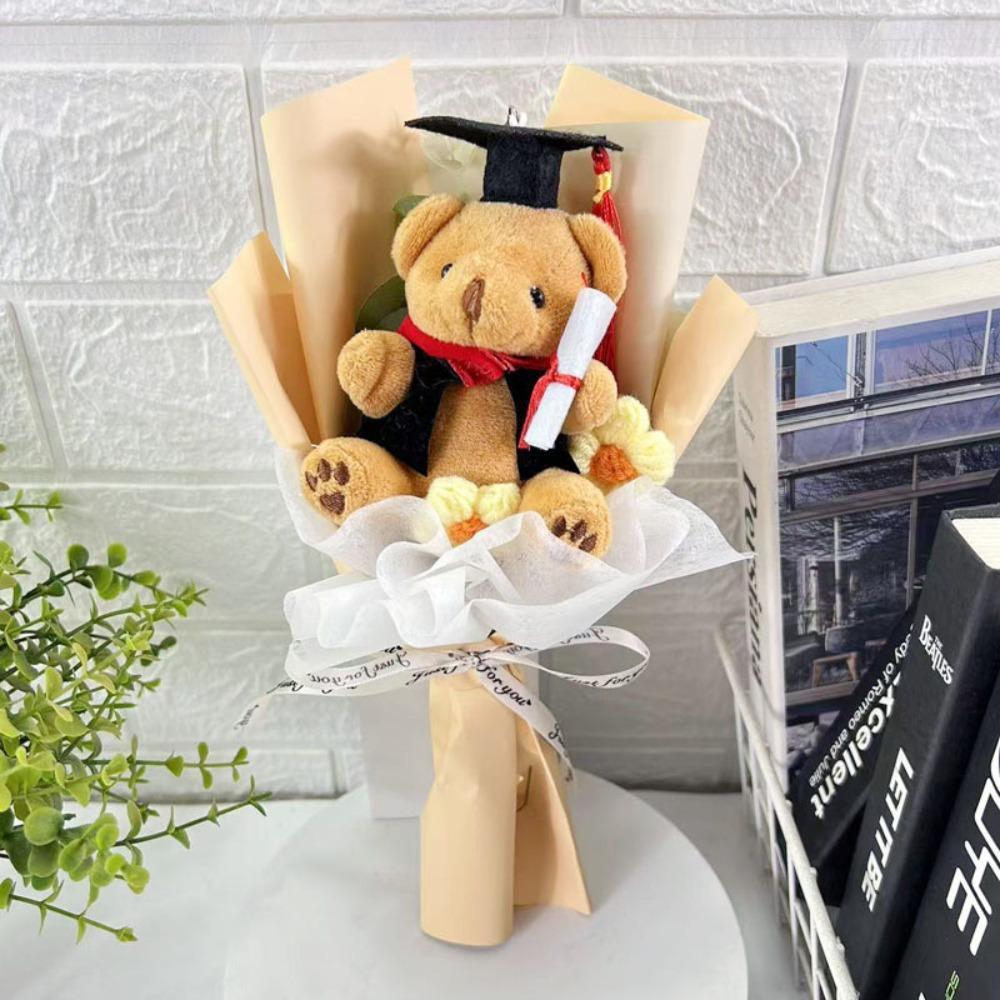 Bear Animal Graduation Bouquet Bouquet Decoration Cartoon Lovely Bear Graduation Ceremony