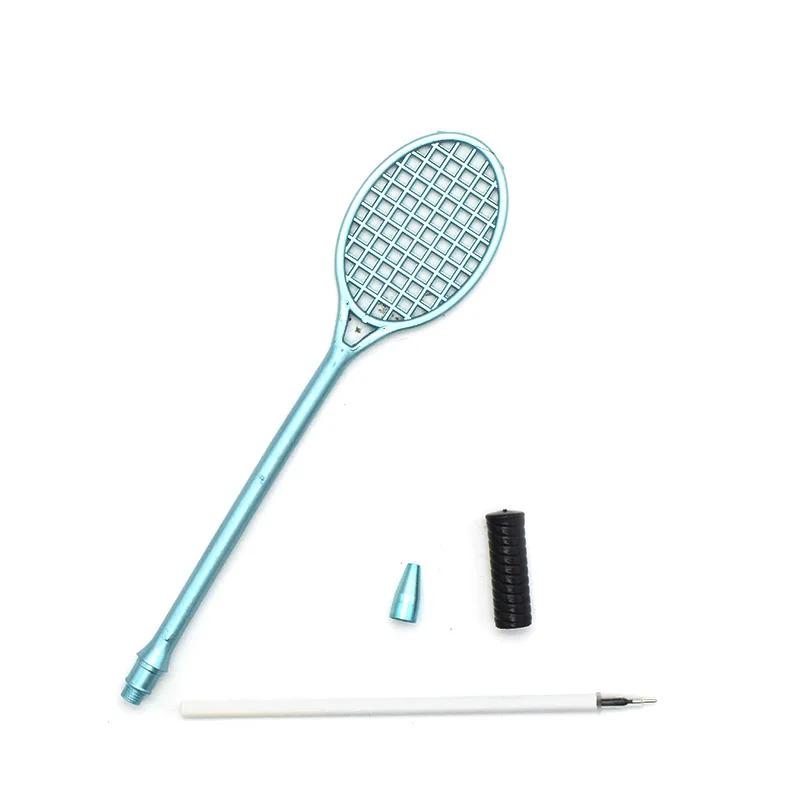 10pcs Creative Tennis Racquet Styles Gel Pens Badminton Racket Ballpoint Pen 0.38mm Black Kawaii Stationery Office School Suppli