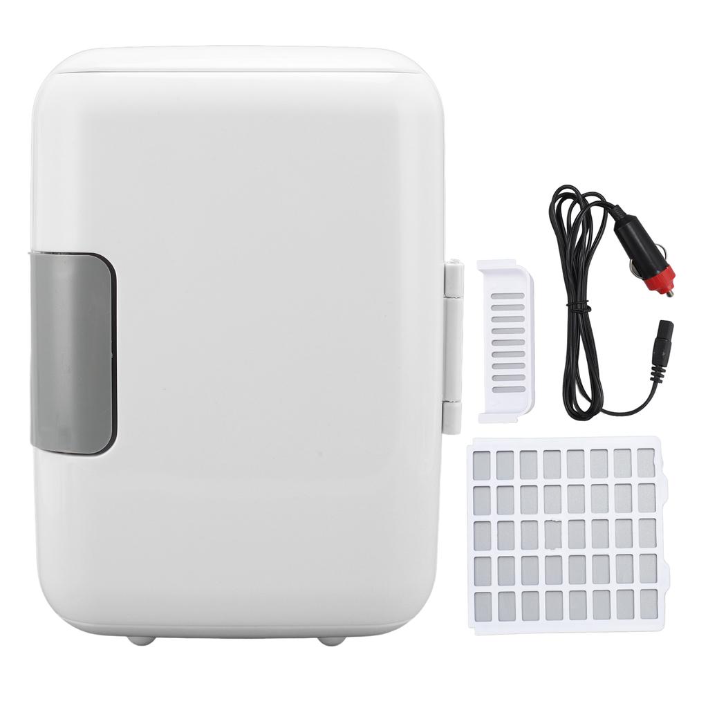 Car Mini Fridge 4L Low Noise Compact Skincare Beverage Cooler Warmer for RV Beverage Food Cosmetics