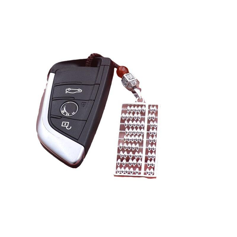 Abacus 99 Sterling Silver Long Sweater Chain Necklace: Women's Fashion Pendant, Versatile and Trendy High-End Design.