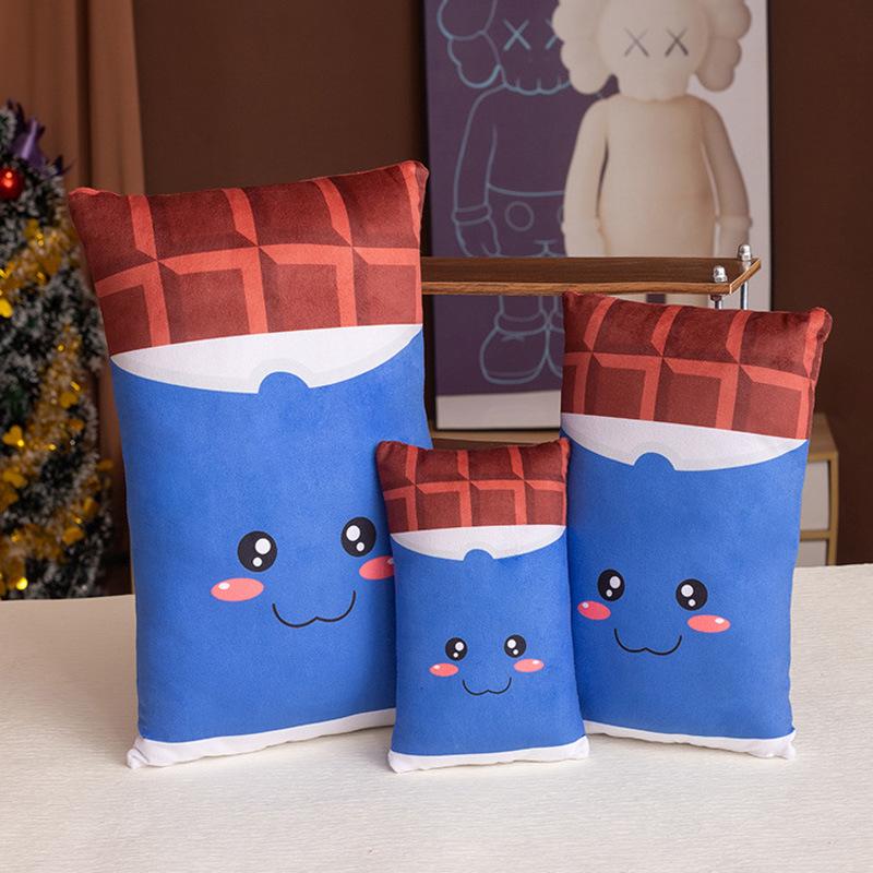 Creative Cute Expression Chocolate Throw Pillow Plush Toy Doll Home Sofa Pillow Cushion Girl Doll
