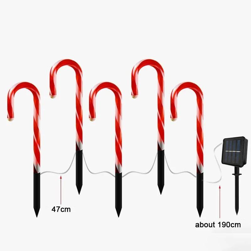 

Рождественские леденцы, уличные рождественские украшения, водонепроницаемый праздничный свет для создания атмосферы, лампа для дорожки в виде снеговика для газона, двора nude style,1SET