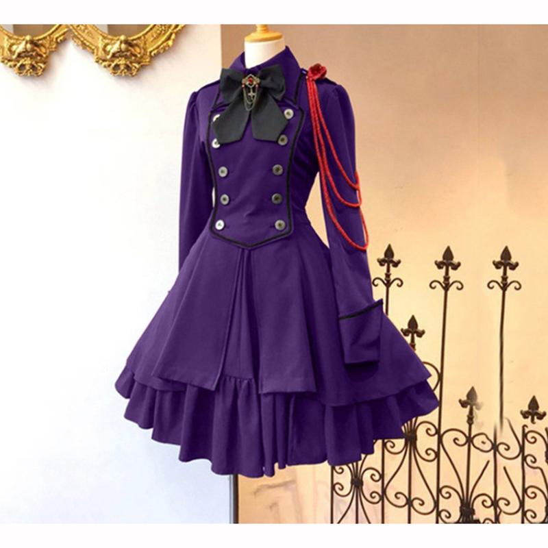 

Платье для косплея с длинными рукавами и оборками в стиле ретро Renaissance Bow XS