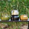 Portable 1 Litre Lightweight Stainless Steel Camping Kettle Durable and Camping Tea Pot for Indoor Outdoor Campfire Use
