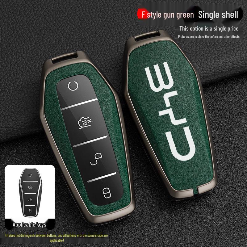 BYD Han Key Case for Qin Pro, Song Max, New Energy, Tang, Song Plus - Metal Shell Car Bag Buckle.