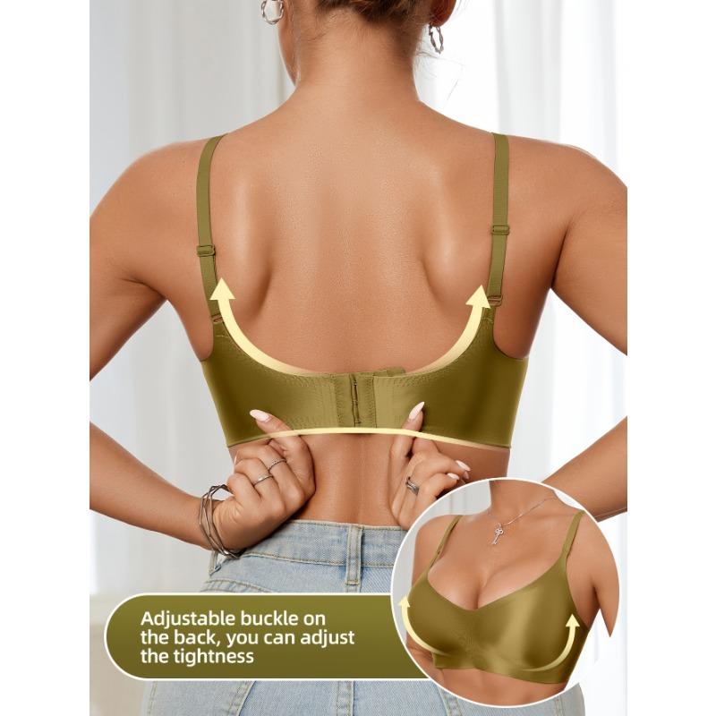 Women's Wire-free Bra, Breathable, Comfortable, Supportive, Adjustable Shoulder Straps, Fixed Chest Pad, Daily Casual Underwear