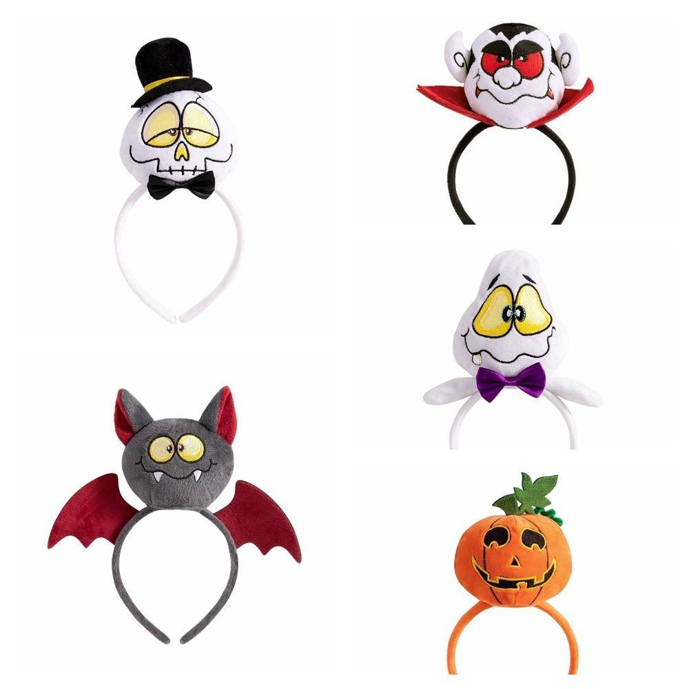 Pumpkin Halloween Headband Bat Catoon Hairband Novelty Halloween Hair Hoop  Photography Props