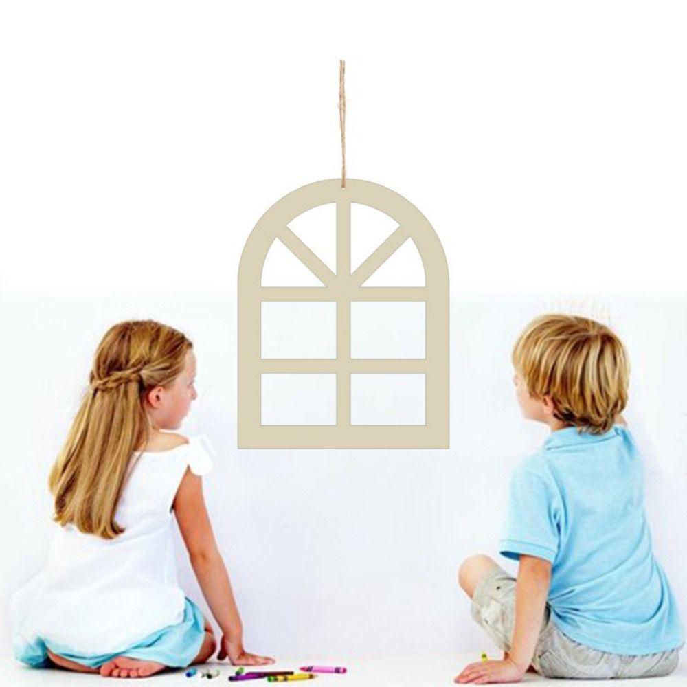 

Shaped Letters House Wood Hanger Pendant Alphabet Wall Hanger Wood Craft Window Shaped Pendant D