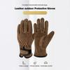 Cowhide Men's Work Gloves Thick Mechanic Glove Durable Heavy Duty Gloves  Security Protection