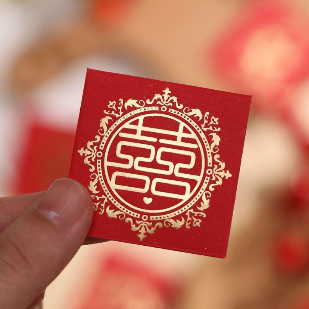 10PCS Best Wishes Luck Money Bag Dragon Pattern Red Envelope Chinese Money Bags Spring Festival