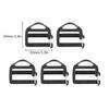 5pcs Plastic Buckles 1 Inch Flat Slider Fasteners for Webbing Strap Collars Belt Harness Backpack Clip Holder Hanger Accessories
