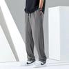 Herren Casual Hose Neue Sommer Dünn Trendig Locker Große Größe Gerade Vertikal Eis Seide Hose