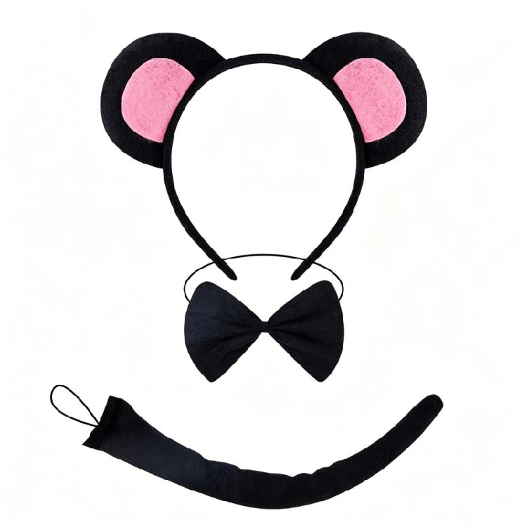 Mouse/Monkey Costume Accessories Ears Headband Tail Tutus Skirt for Halloween Cosplay Party Dressing Up Animal Costumes