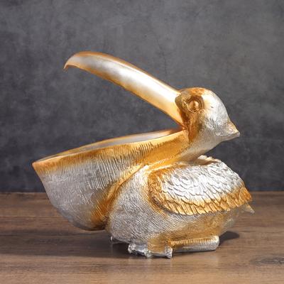 Kreativní evropský domácí dekorace pelikán zvířecí ozdoba, úložný doplněk na klíče pro skříňku na alkohol, obývací pokoj, botník