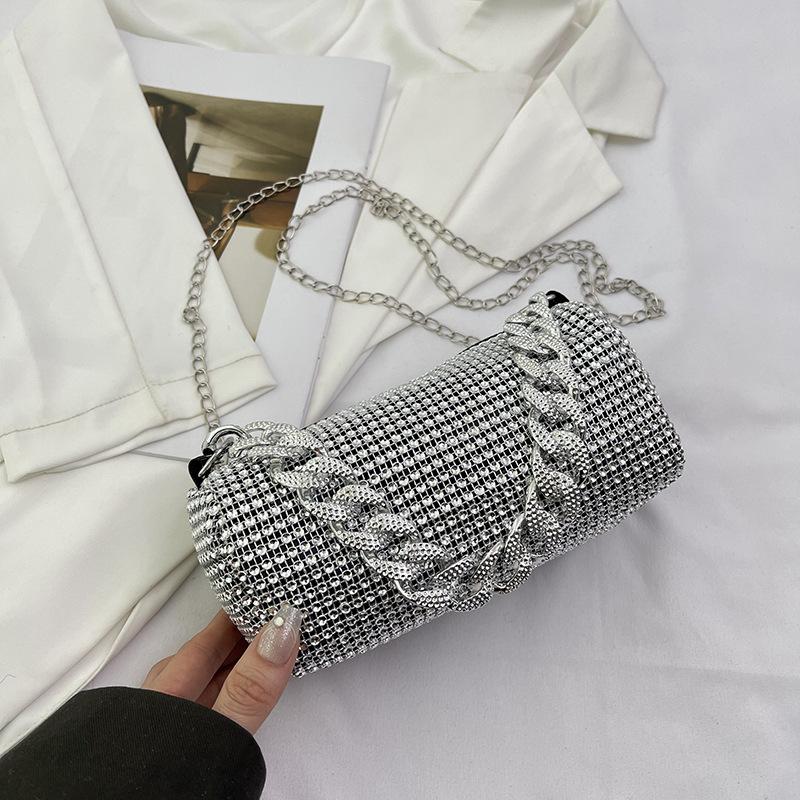 Today's Popular Rhinestone Bag Women's New Summer Trendy Versatile Messenger Bag Chain Portable Small Bag