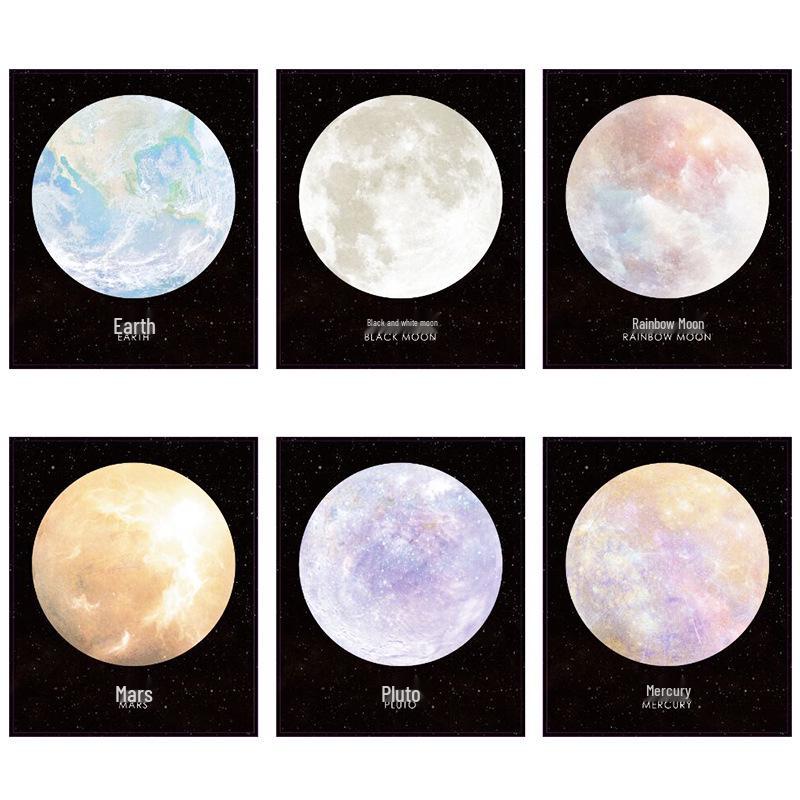 Zhi Shun Sci-Fi Planet Sticky Round Memo Pad