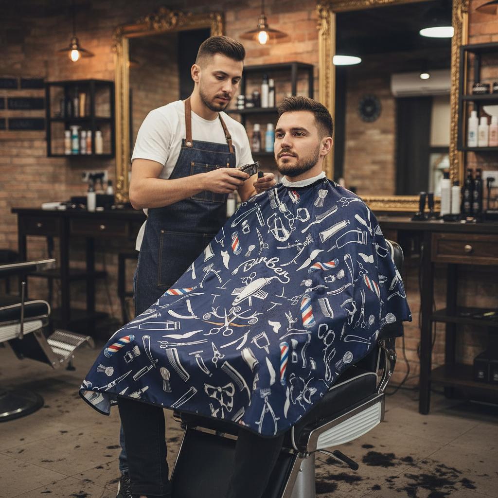 Large Barber' Hairdressing Cape for the Haircut Salon