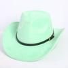 Popular European and American classic suede western cowboy hat men's and women's fashion LO style peach heart cowboy hat