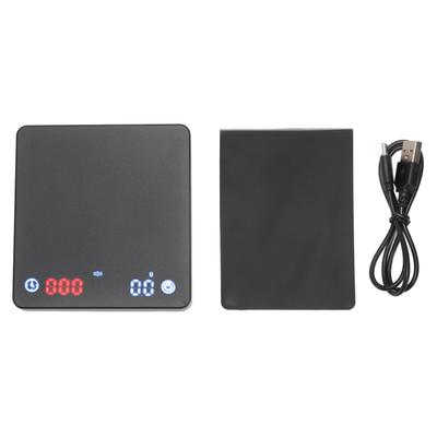 Kaffeewaage, Mini, wiederaufladbar, tragbar, digital, mit Timer, abnehmbarem Silikon-Pad für