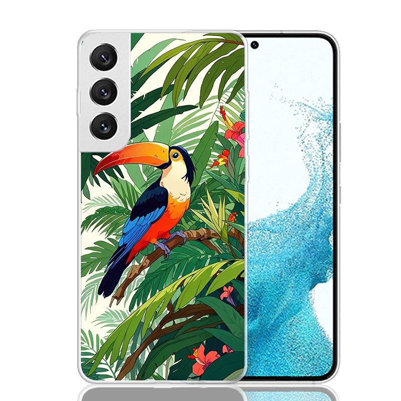 Tropical Toucan Phone Case For Samsung Galaxy S26 S25 Edge S24 S23 FE S22 Ultra S21 Plus S20 + Fundas Cover Coque Galaxy S25 S24