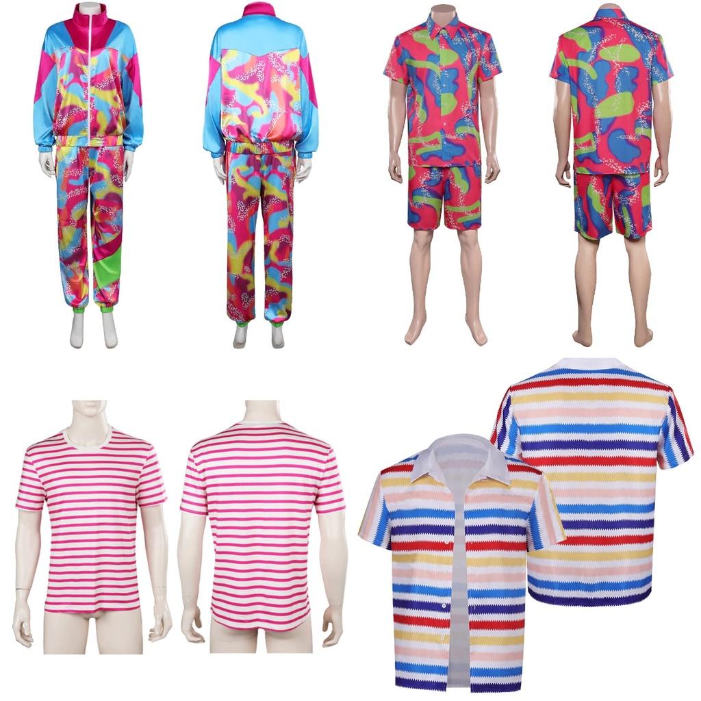 New Cross-border Movie Barbie Cos Costume For Barbie Ken Punk Style Jacket Moisture-wicking Fabric