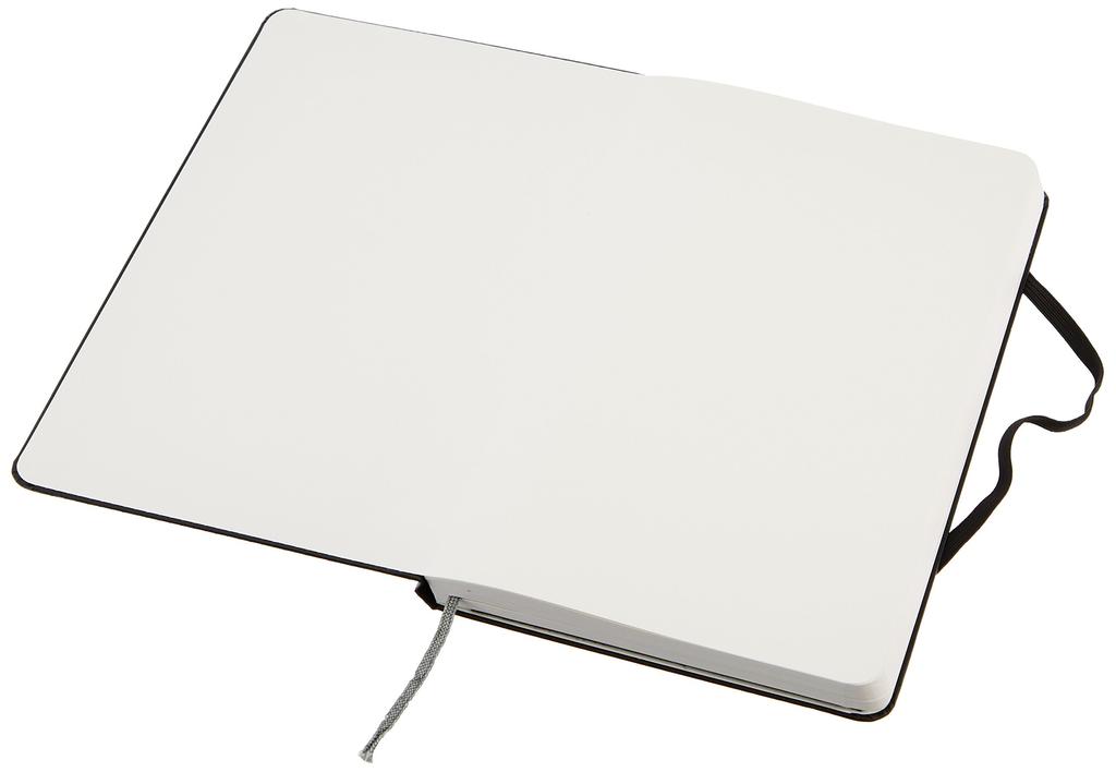 Amazon Basics Classic Large x Black Notebook, Plain, (13cm 21cm),