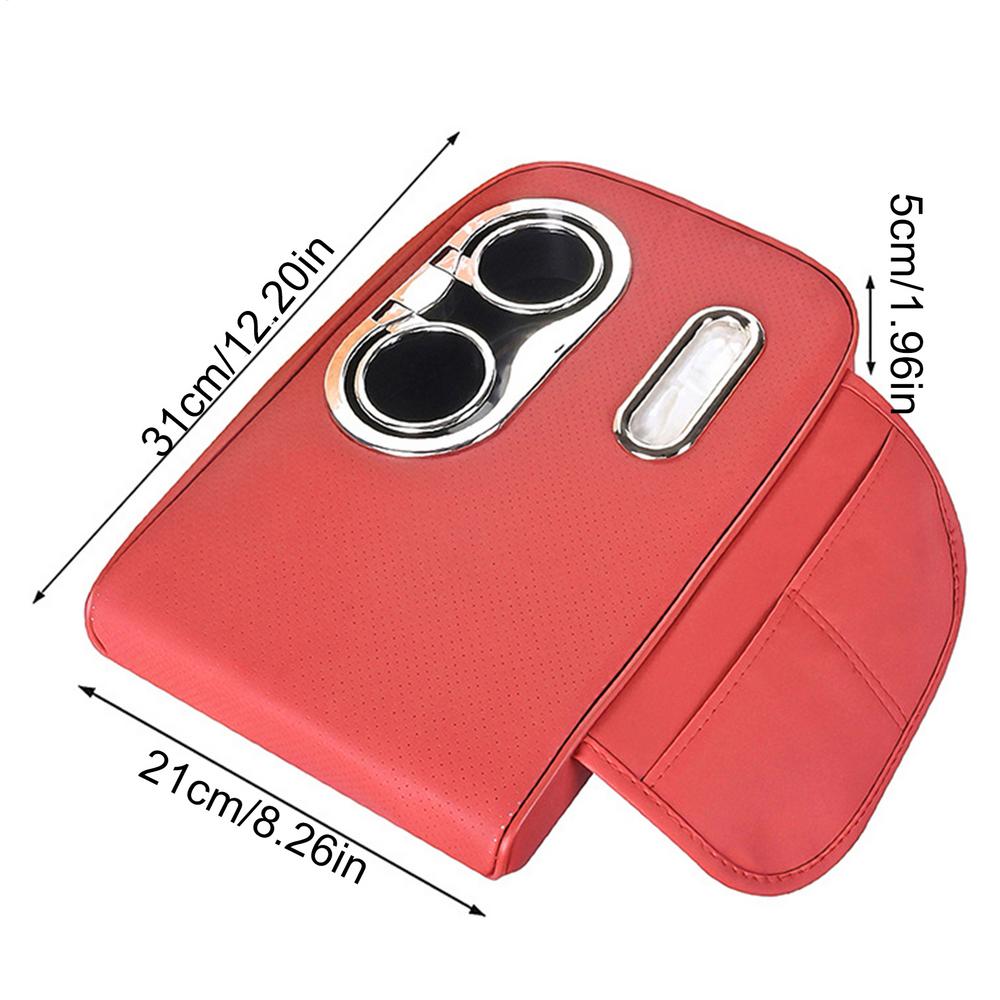 

Car Armrest Pad Car Elbow Rest Pad Cup Holder Tissue Box With Side Pocket Thick Heightening Mat For Driver SUV RV Trailer Truck
