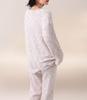 DAYCLOSET Long Sleeve Loungewear Feather Knit Pajamas with Ribbed Thick Belly roomwear207 Beige x Women's Set, Knit, Warmer, Fall/Winter, (JP,