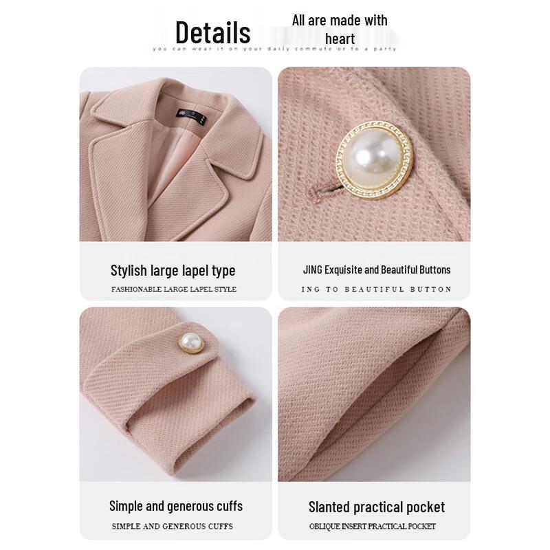 Women's Elegant Thick Wool Trench Coat